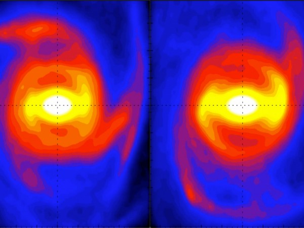 Snapshots from a Milky Way galaxy simulation (Image Source: T. Hilmi/University of Surrey)