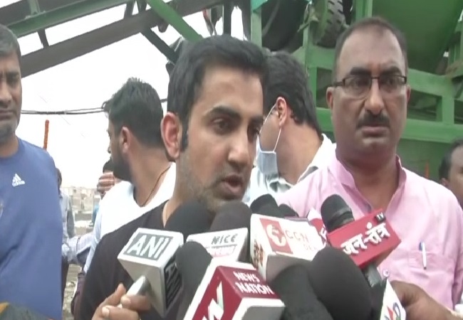 BJP MP Gautam Gambhir speaking to media persons in New Delhi on Thursday. Photo/ANI