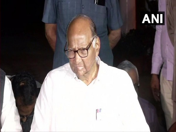 NCP chief Sharad Pawar addressing a press conference in New Delhi on Monday after meeting Congress chief Sonia Gandhi.