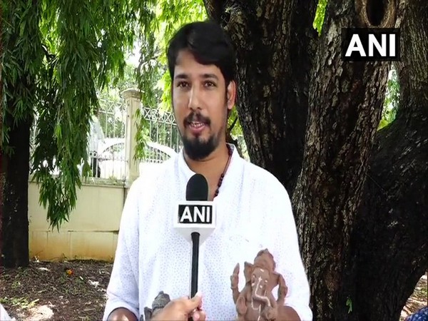 Nithin Vaja talking to ANI at Mangaluru on Thursday 