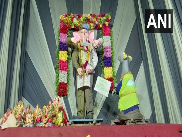 Lord Ganesh idol installed in Hyderabad. (Photo/ANI)