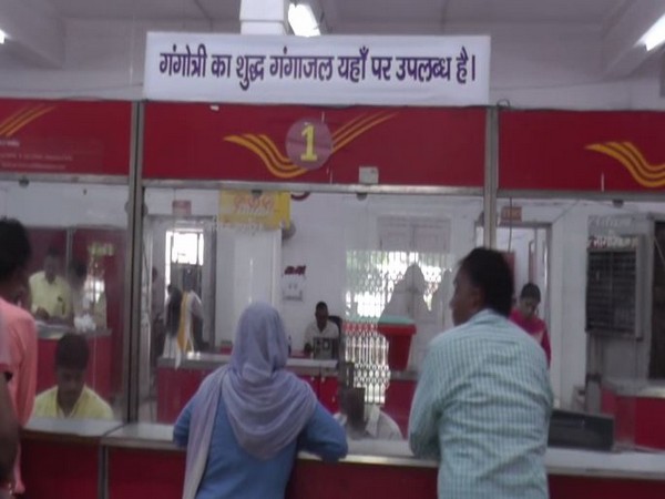 Post Office seeling bottled holy Ganga water in Rohtak, Haryana on Tuesday. Photo/ANI