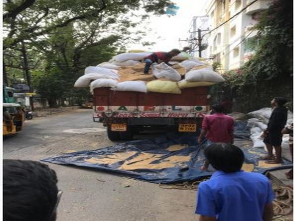 Ganja seized from a lorry in the outskirts of Hyderabad. Photo/ANI