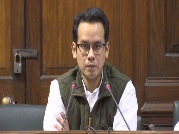 Congress leader Gaurav Gogoi addressing media persons in New Delhi on Monday. Photo/ANI