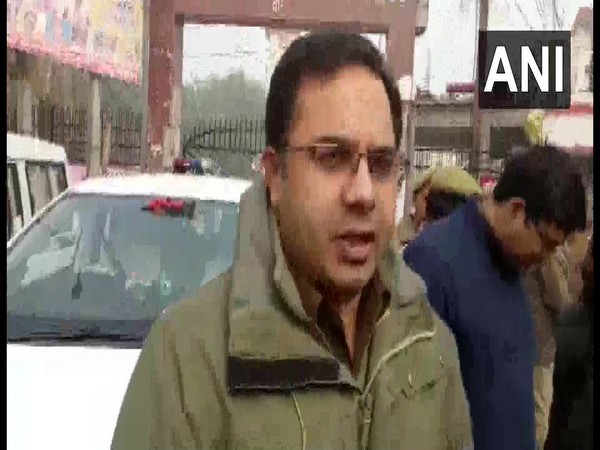 SP Bahraich Gaurav Grover talking to ANI in Bahraich on Saturday 