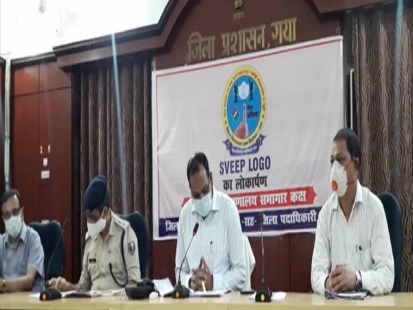 Officials of Gaya administration during a press conference. (Photo/ANI)