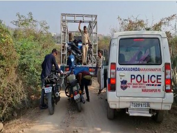 Vehicles being seized by the Rachkonda Police. (Photo/ANI)