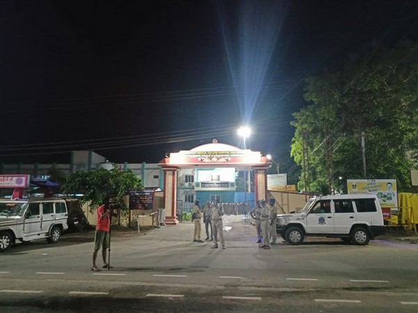 Police personnel deployed outside Kallakurichi Govt Medical College and Hospital (Photo/ANI)