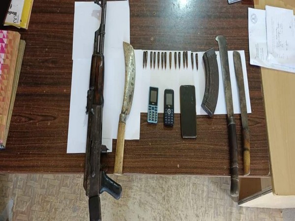 Recovered arms and ammunition in Meghalaya (Photo/ANI)