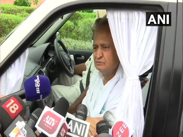 Rajasthan Chief Minister Ashok Gehlot speaking to media in Jaipur (Photo/ANI)