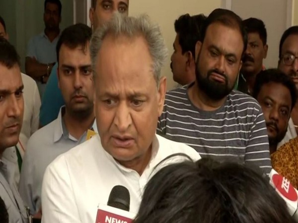 Rajasthan CM Ashok Gehlot speaking to reporters in New Delhi on Thursday. Photo/ANI