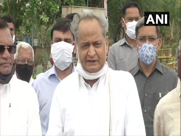 Chief Minister Ashok Gehlot addressing a press conference in Jaipur on Friday.