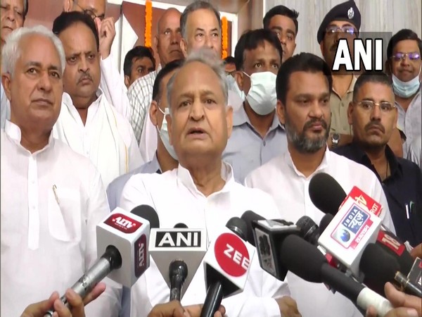 Rajasthan Chief Minister Ashok Gehlot. (ANI/photo)
