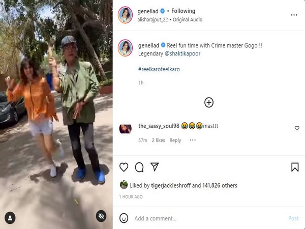 Genelia Deshmukh and Shakti Kapoor (source: Instagram@geneliad)