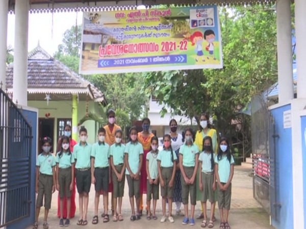 Students in gender-neutrl uniforms at 