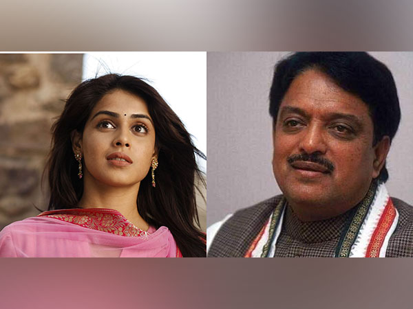 Genelia Deshmukh and Vilasrao Deshmukh (Image source: Twitter)