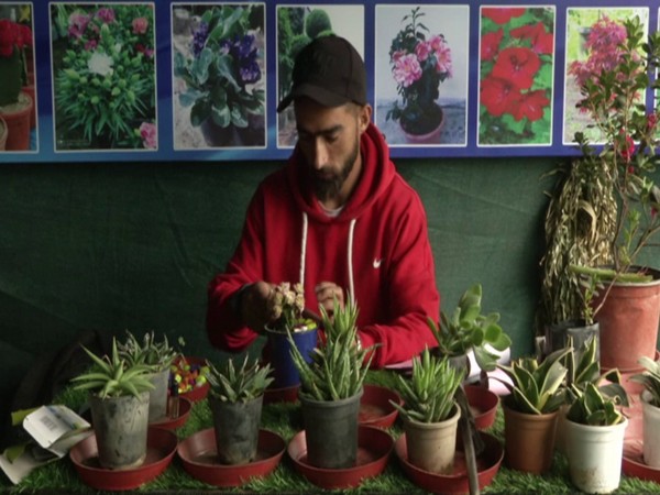 Entrepreneur cum floriculturist Shahid Bhat (Photo/ANI) 