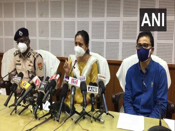 Tripura Revenue Secretary Tanushree Deb Barma (centre) (Photo/ANI)