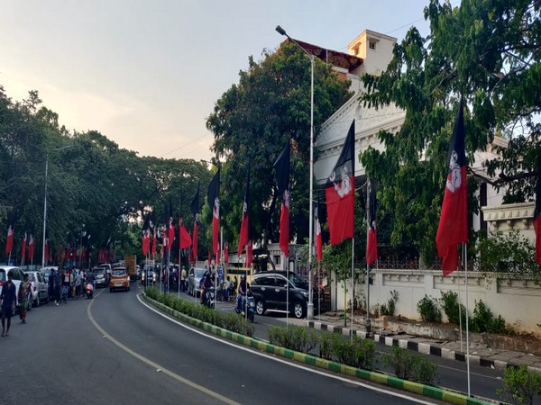 Activity outside residence of AIADMK party coordinator O Paneerselvam (OPS) in Chennai