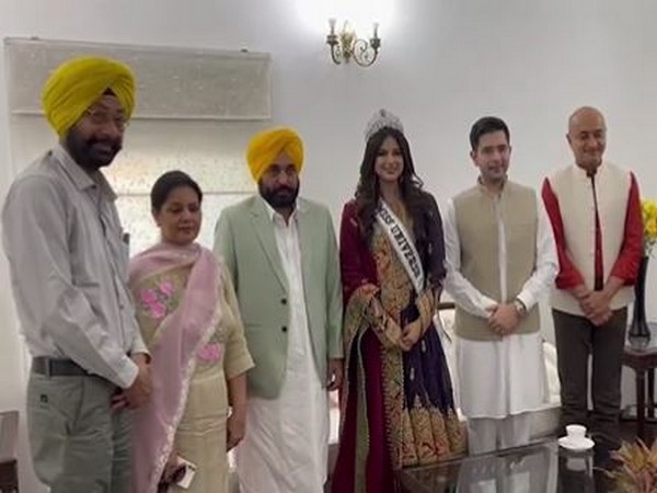 Harnaaz Kaur Sandhu meets Punjab CM Bhagwant Mann
