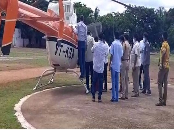 Pithapuram MLA P Dorababu was airlifted from Kakinada to a hospital in Bangalore (Photo/ANI)