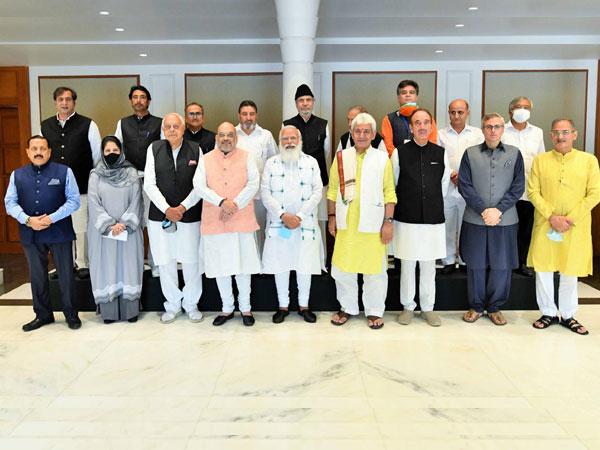 14 prominent leaders from the Union Territory attended all Party meeting with PM (photo/ANI)