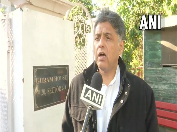 Congress MP Manish Tewari speaking to ANI on Saturday (Photo/ANI)