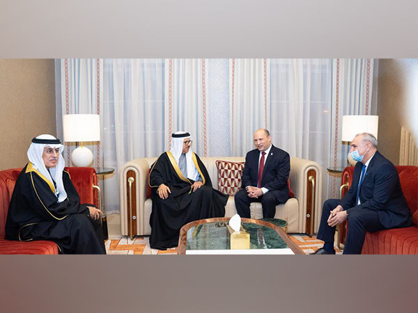 Prime Minister Naftali Bennett meets Bahraini King Hamad bin Isa al-Khalifa at his palace in Manama 