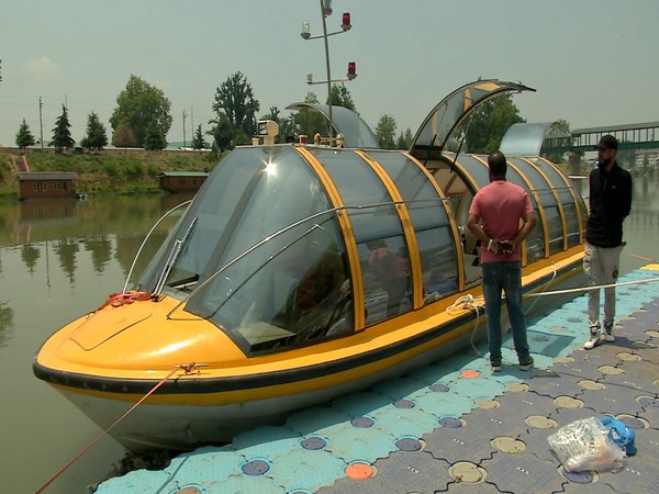 A visual of the imported luxury 'Bus Boat' in Jammu and Kashmir. (Photo/ANI)
