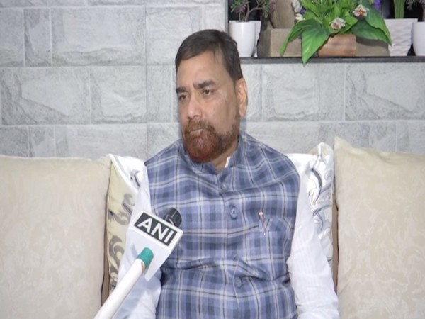 JDU leader Rajiv Ranjan Prasad speaking to ANI in Patna on Thursday. (Photo/ANI)