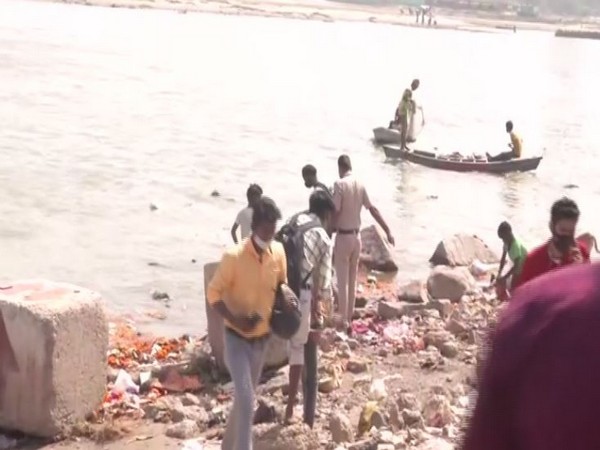 Visuals from the Yamuna Ghat in Delhi (Photo/ANI)
