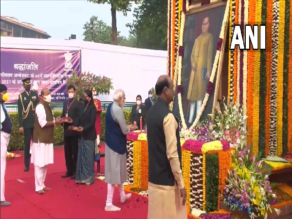 PM Modi pays tribute to BT Ambedkar (Photo/ ANI)