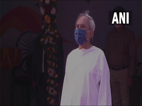 Odisha Chief Minister Naveen Patnaik unfurls national flag (Photo/ANI)