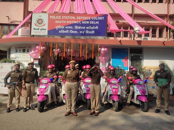 Visuals of Defence Colony Police Station on International Women's Day (Photo/ANI)
