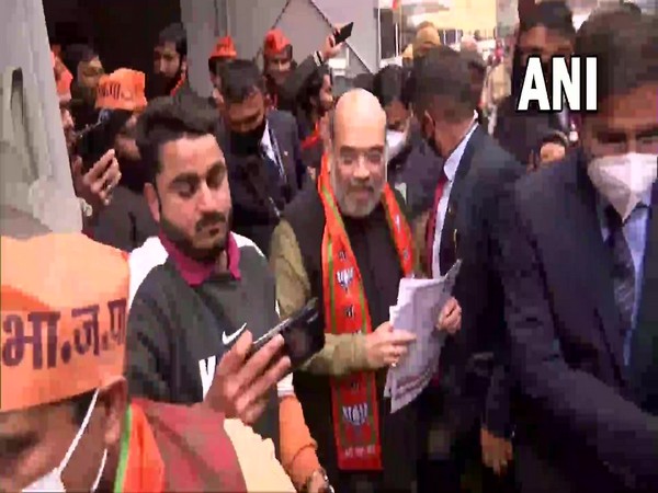 Union Home Minister Amit Shah holds door-to-door campaigning in Kairana.