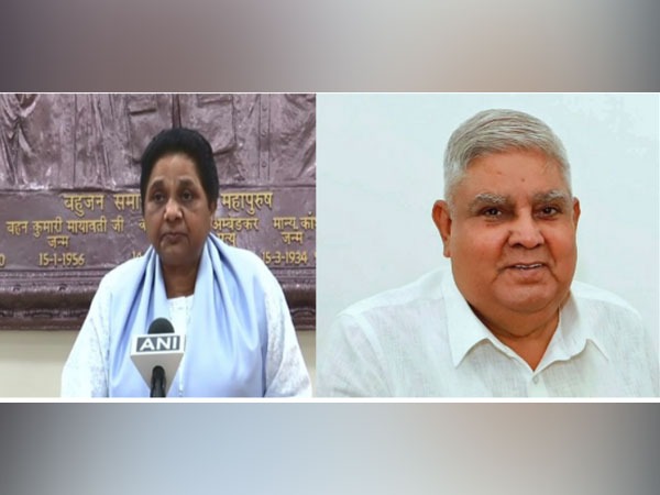 BSP chief Mayawati (left) NDA V-P candidate Jagdeep Dhankhar (Right)