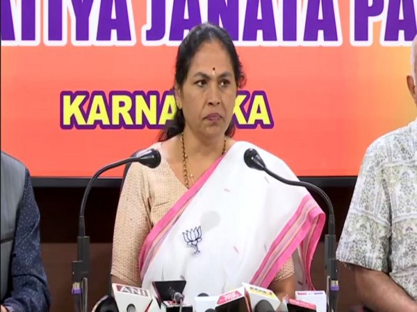 BJP MP Shobha Karandlaje held a press conference here on Monday in Karnataka's Bengaluru. Photo/ANI