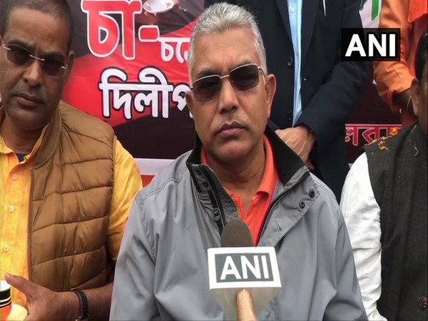 West Bengal BJP chief Dilip Ghosh speaking to ANI in Siliguri on Wednesday.