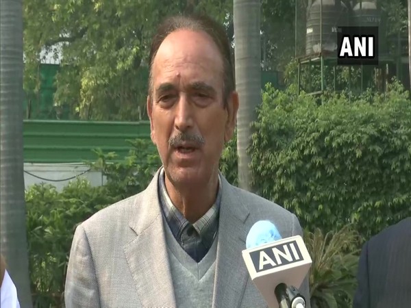 Congress leader Ghulam Nabi Azad speaking to ANI on Thursday. (Photo/ANI)