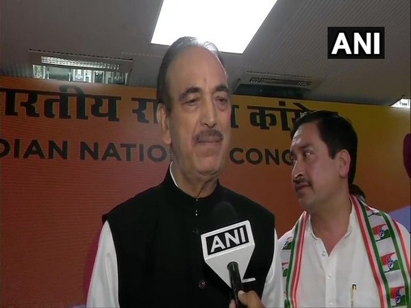 Senior Congress leader Ghulam Nabi Azad speaking to ANI in New Delhi on Sunday.