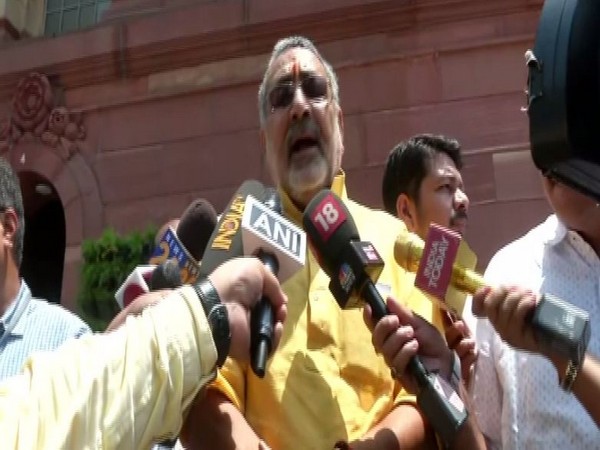 Union Minister Giriraj Singh called Rahul Gandhi a non-serious leader after he was seen using mobile phone during President's speech in Parliament on Thursday. (Photo/ANI)