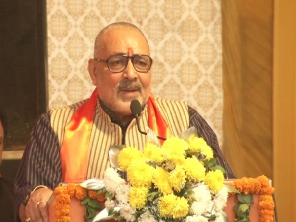 Union Minister Giriraj Singh addressing an event in New Delhi on Sunday. 
