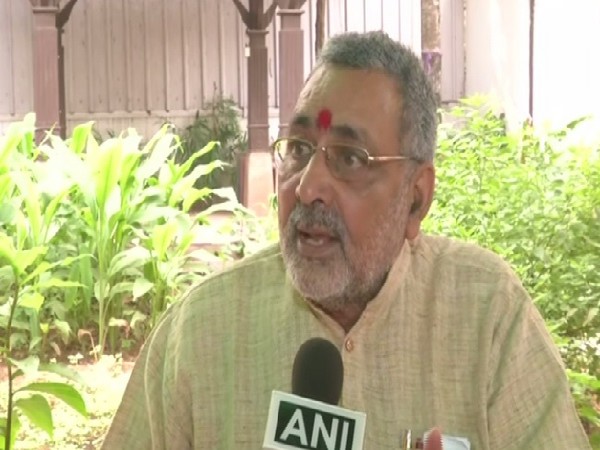 Union Minister for Animal Husbandry Giriraj Singh speaking to ANI in New Delhi on Tuesday. Photo/ANI