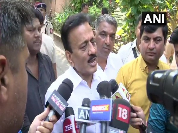 BJP leader Girish Mahajan talking to media persons in Mumbai on Saturday 