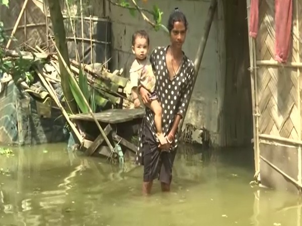 Assam flood has drastically affected 732 villages. (Photo/ANI)