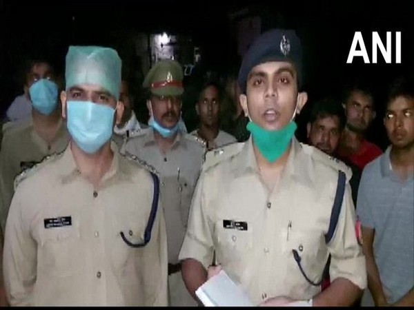 Shubham Patel, SP, Aligarh Rural speaking to reporters in Aligarh on Saturday.