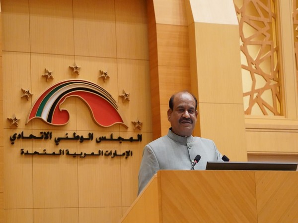 Lok Sabha Speaker Om Birla at Abu Dhabi, UAE (Photo/ANI)