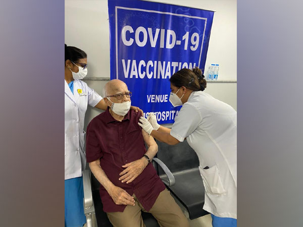 Senior BJP leader LK Advani took his first dose of the COVID-19 vaccine at AIIMS Delhi (Photo/ANI)