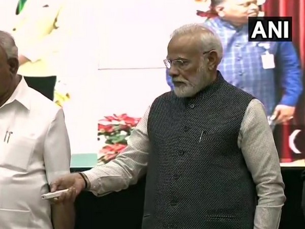 Prime Minister Narendra Modi during the event in Benagluru in Karnataka on Thursday.