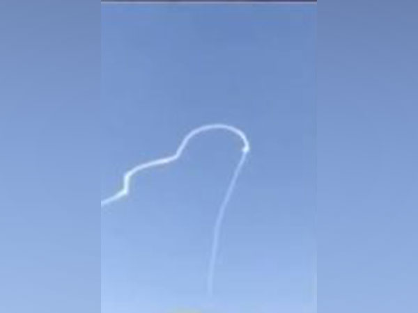 'Missile' falling to the ground.  (Photo credit: Twitter)